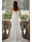 baratos Vestidos de Casamento-Vestidos de noiva Linha A Sem Alças Sem Manga Cauda Corte Tecido Que Estica Vestidos de noiva Com Cor Única
