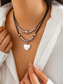 ieftine Colier de damă-Colier cu pandantiv dublu din aliaj boho pentru femei, choker cu farmec în stil multifuncțional pentru vacanță la plajă, stațiune de vară și ținute casual de zi cu zi