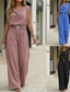 cheap Casual Jumpsuits-Women's Jumpsuit Active Sleeveless Wide Leg Home Office Regular Fit Blue Black khaki Summer