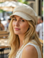 voordelige Dameshoeden-Damespet in bohemian stijl, geweven model, ademende en lichtgewicht polyester pet in diverse kleuren, perfect voor strandvakanties, dagelijks gebruik, reizen en zomerse resorts.