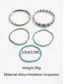 cheap Women's Bracelet-Women's Bohemian Turquoise Bracelet Set, Layered Beaded Statement Wrist Jewelry for Beach Vacation, Resort Wear, Casual Summer Outfits and Everyday Boho Styling