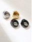 abordables Joyas para hombres-Anillo bohemio de acero inoxidable con piedra natural para hombre, anillo de sello llamativo de varios tamaños para uso diario informal, vacaciones en la playa y estilo resort.