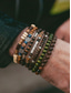 billige Menns smykker-Herre bohemsk armbåndssett med treperler, 10-delers elastiske, stabelbare perlearmbånd for strandferie, hverdagsbruk, reise og festivalstyling