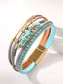 abordables Bracelet pour femme-Bracelet magnétique bohème pour femme en similicuir, plusieurs couleurs, parfait pour les vacances à la plage, le quotidien et un look bohème tendance.