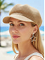 voordelige Dameshoeden-Damespet in bohemian stijl, geweven model, ademende en lichtgewicht polyester pet in diverse kleuren, perfect voor strandvakanties, dagelijks gebruik, reizen en zomerse resorts.