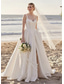 baratos Vestidos de Casamento-Vestidos de noiva Linha A Decote Princesa Camisola Sem Manga Cauda Capela Cetim Vestidos de noiva Com Cor Única