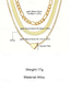 cheap Women's Necklace-Women's Alloy Layered Heart Pendant Necklace Set, Gold Silver Multi Chain Choker Necklace for Beach Vacation, Daily Casual Wear, Travel and Minimalist Fashion Styling