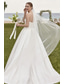 baratos Vestidos de Casamento-Vestidos de noiva Linha A Decote Princesa Sem Alças Sem Manga Cauda Corte Cetim Vestidos de noiva Com Cor Única
