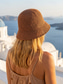 abordables Chapeaux pour femmes-Bob bohème tissé pour femme, chapeau de soleil pliable en polyester respirant, disponible en plusieurs couleurs, idéal pour les vacances à la plage, le quotidien, les voyages et les séjours estivaux.