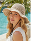 billige Damehatter-Dame bohemsk sommerhatt, pustende polyester, 3D-blomsterdekorasjon, flerfarget, solhatt med bred brem for strandferie, daglig fritidsbruk