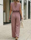 cheap Casual Jumpsuits-Women's Jumpsuit Active Sleeveless Wide Leg Home Office Regular Fit Blue Black khaki Summer