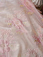 abordables Robes de cocktail-Ligne A Longueur cheville Longueur thé Robe Fleurie Robes de Cocktail Élégant Floral Semi-formel / Cocktail Manche Courte Col Bateau Fête de jardin Mariage Organza Jacquard avec Plis