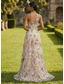 cheap A-Line Evening Dresses-A-Line Floor Length Evening Gown Formal Dress Elegant Floral Sleeveless One Shoulder Garden Party Wedding Satin Tulle with Embroidered Flower Pleats Slit