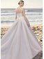 baratos Vestidos de Casamento-Vestidos de noiva Linha A Decote Princesa Camisola Sem Manga Cauda Capela Cetim Vestidos de noiva Com Cor Única