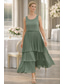 preiswerte Mamas Kleidersets-Zweiteilig A-Linie Kleid-Sets Knöchellänge Kleid für Hochzeitsgäste Locker Brautmutterkleid Ärmellos Langarm Rundausschnitt Elegant Einfach Verschönert Formell Hochzeitsgast Hochzeitsfeier Chiffon mit