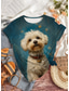 preiswerte Tiere T-Shirt-Ostern Damen T Shirt Druck Grafik Tiermotiv Cartoon Mode Stilvoll Klassisch Kurzarm Rundhalsausschnitt Normale Oberteile Lässig Täglich Wochenende Blau Hell Beige Schwarz Rosa Purpur Sommer Frühling