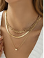 cheap Women's Necklace-Women's Alloy Layered Heart Pendant Necklace Set, Gold Silver Multi Chain Choker Necklace for Beach Vacation, Daily Casual Wear, Travel and Minimalist Fashion Styling