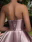 baratos Vestidos de Cocktail-De Baile Linha A Até o Tornozelo Vestidos de cocktail Vestidos de festa Elegante Vintage Manga Longa Ombro a Ombro Casamento Formal Destacável Cetim com Xale