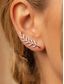 abordables Boucle d&amp;#39;oreille pour femme-Boucles d'oreilles manchette bohèmes en alliage en forme de feuille pour femme, boucles d'oreilles grimpantes en forme de branche en cristal multicolores, parfaites pour les vacances à la plage, les tenues d'été décontractées et le quotidien.