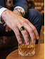 abordables Joyas para hombres-Anillo bohemio de acero inoxidable con piedra natural para hombre, anillo de sello llamativo de varios tamaños para uso diario informal, vacaciones en la playa y estilo resort.