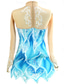 abordables Vestidos de Patinaje Artístico-Vestido de patinaje artístico Mujer Chica Patinaje Sobre Hielo Vestidos Accesorios Azul / blanco Alta elasticidad Profesional Competición Ropa de Patinaje Hecho a mano Clásico Cristal / Strass Manga