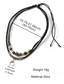 abordables Bijoux pour hommes-Collier double rang pour homme, style bohème, en alliage &amp;Cordon en cuir et matières mixtes, pendentif en croissant de lune, ajustable, idéal pour les vacances à la plage et le quotidien.