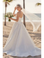 baratos Vestidos de Casamento-Vestidos de noiva Linha A Decote Princesa Sem Manga Cauda Corte Cetim ternos de noiva Vestidos de noiva Com Cor Única