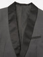 economico Festa di vacanza-Completi da matrimonio da uomo colletto a scialle nero rosa moda quotidiana unito tailored fit set da 2 pezzi monopetto un bottone
