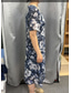 baratos Vestido Simples-Mulheres Vestido midi Vestido de turno Elegante Diário Convidado do casamento Normal Floral Gráfico Manga Curta Gola Redonda Azul Marinha