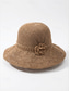billige Damehatter-Dame bohemsk sommerhatt, pustende polyester, 3D-blomsterdekorasjon, flerfarget, solhatt med bred brem for strandferie, daglig fritidsbruk