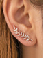 abordables Boucle d&amp;#39;oreille pour femme-Boucles d'oreilles manchette bohèmes en alliage en forme de feuille pour femme, boucles d'oreilles grimpantes en forme de branche en cristal multicolores, parfaites pour les vacances à la plage, les tenues d'été décontractées et le quotidien.