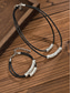 abordables Collier pour femme-Ensemble collier et bracelet bohème en alliage pour femme, bijoux superposés tendance pour les vacances à la plage, les tenues de villégiature, les looks d'été décontractés et la mode de tous les jours