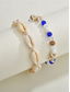 economico Bracciale da donna-Set di cavigliere da donna in stile bohémien con conchiglie e ciondoli a stella, a doppio strato, lunghezza regolabile, perfette per le vacanze al mare, l'uso quotidiano e come accessori estivi.