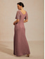 abordables Vestido Sencillo-Mujer Vestido maxi Vestido de una línea vestidos cintura imperio Elegante Mangas anchas Invitado a la boda Fiesta de Cóctel Con Cuentas Brillantes Embellecido Ajuste regular Color sólido Manga Corta