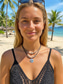 ieftine Colier de damă-Colier cu pandantiv dublu din aliaj boho pentru femei, choker cu farmec în stil multifuncțional pentru vacanță la plajă, stațiune de vară și ținute casual de zi cu zi