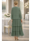 preiswerte Mamas Kleidersets-Zweiteilig A-Linie Kleid-Sets Knöchellänge Kleid für Hochzeitsgäste Locker Brautmutterkleid Ärmellos Langarm Rundausschnitt Elegant Einfach Verschönert Formell Hochzeitsgast Hochzeitsfeier Chiffon mit