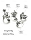 voordelige Dames ringen-Set van 4 damesringen in bohemian stijl van legering, met bloemenmotief, verstelbare pasvorm, perfect voor strandvakanties, zomeruitjes en casual dagelijks gebruik.