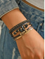 abordables Bracelet pour femme-Bracelet magnétique bohème pour femme en similicuir, plusieurs couleurs, parfait pour les vacances à la plage, le quotidien et un look bohème tendance.