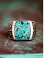 billige Menns smykker-Herre bohemsk ring i legering og turkis, vintage statement-signetring i flere størrelser for strandferie, uformelle sommerantrekk og hverdagsbruk