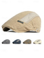 baratos Chapéus Masculinos-Boné masculino de malha de algodão, ajustável e respirável, estilo jornaleiro, ideal para uso casual diário, férias na praia, viagens e looks de verão ao ar livre.