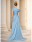 ieftine Rochii de seară în linie A-Linia -A Mătura Trenă Rochie pentru invitata de nunta Rochie formala Rochie de seara Rochii de bal Elegant Fără manșon Pe Umăr Bal Oficial Organza cu Culoare solida