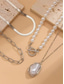 cheap Women's Necklace-Women's Bohemian Faux Pearl 4-Layer Necklace Set, Gold and Silver Alloy Pearl Pendant Layered Chains for Beach Vacation Travel, Resort Style and Everyday Casual Wear