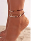 cheap Women's Bracelet-Women's Bohemian Beaded Alloy Anklet Set, 3-Piece, Adjustable, Perfect for Beach Vacation, Summer Travel and Everyday Casual Wear
