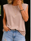 cheap Plain tee-Women's T Shirt Tee Top Solid Color Graphic Fashion Stylish Basic Sleeveless Crew Neck Regular Tops Casual Daily Going out Blue Black White Yellow Light Brown Summer Spring