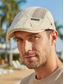 baratos Chapéus Masculinos-Boné masculino de malha de algodão, ajustável e respirável, estilo jornaleiro, ideal para uso casual diário, férias na praia, viagens e looks de verão ao ar livre.