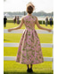 abordables Longueur de cheville-Ligne A Longueur cheville Longueur thé Robe de Derby Robes de Cocktail Élégant ancien Sans manches Col en V Formel Kentucky Derby Poche Jacquard avec Plis