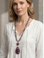 cheap Women's Necklace-Women's Natural Multi-Color Stone Necklace with Teardrop Pendant – Handmade Bohemian Jewelry for Women, Casual, Garden Party and Vacation Style