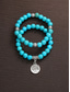 abordables Joyas para hombres-Conjunto de pulseras boho turquesas para hombre - 2 pulseras con dije de árbol de la vida y cuentas, aleación étnica &amp;Joyería apilable de piedra natural para viajes y vacaciones. &amp;ropa informal de uso