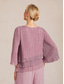 abordables Blusas Sencillas-Mujer Tops elegantes Elegante Cuello Barco Rosa Primavera, Otoño, Invierno, Verano
