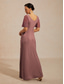 abordables Vestido Sencillo-Mujer Vestido maxi Vestido de una línea vestidos cintura imperio Elegante Mangas anchas Invitado a la boda Fiesta de Cóctel Con Cuentas Brillantes Embellecido Ajuste regular Color sólido Manga Corta